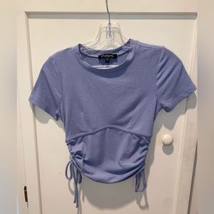 Blue Side Scrunch Top
